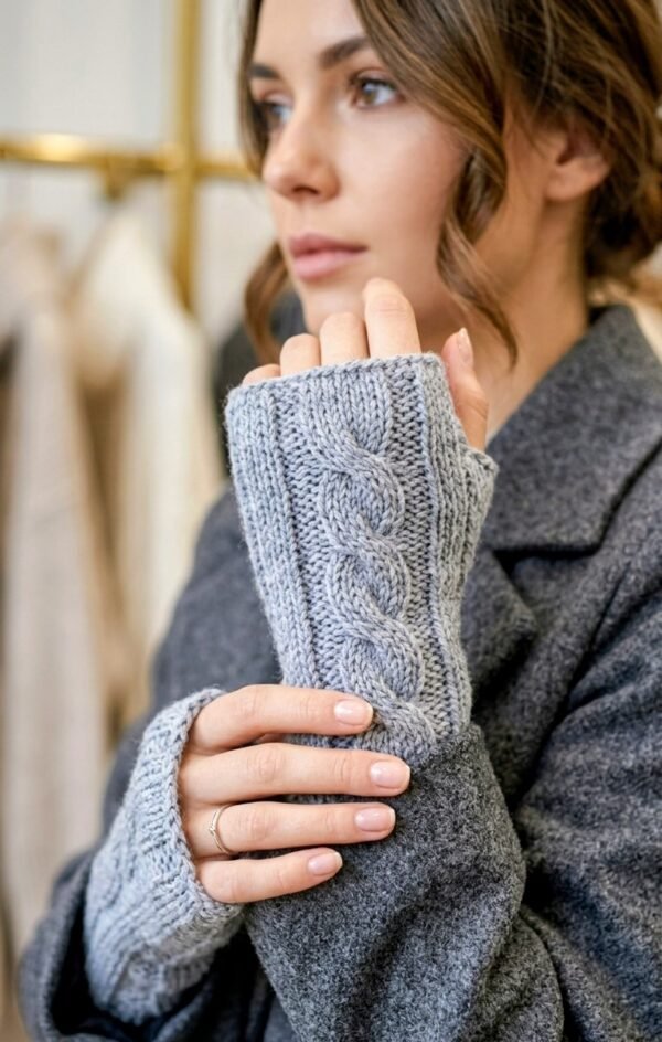 CABLE KNIT HAND WARMER